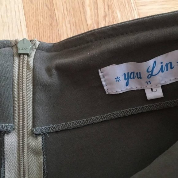 Olive Green Flare Pants - L (but M in US sizing? Pls read) - Picture 6 of 9